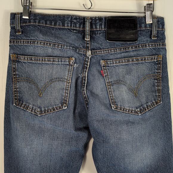 Vintage Levi's Skinny Jeans Men's 32x32 Blue Denim Bleached Distressed Stretch - Picture 5 of 16